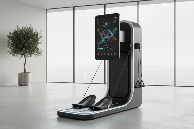 A modern, space-efficient cardio and sculpting system engineered for design-forward residences. Whisper-quiet operation, adaptive resistance, and premium touch interfaces make this a perfect addition to wellness rooms and private gyms.